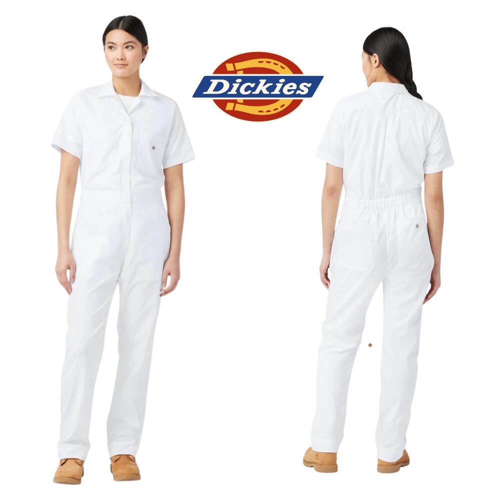 Dickies New Women's Cool Temp Short Sleeve Coveralls White Size XL Workwear
